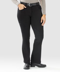 Piper Knit Everyday Mid-Rise Boot Cut Breeches by SmartPak - Knee Patch