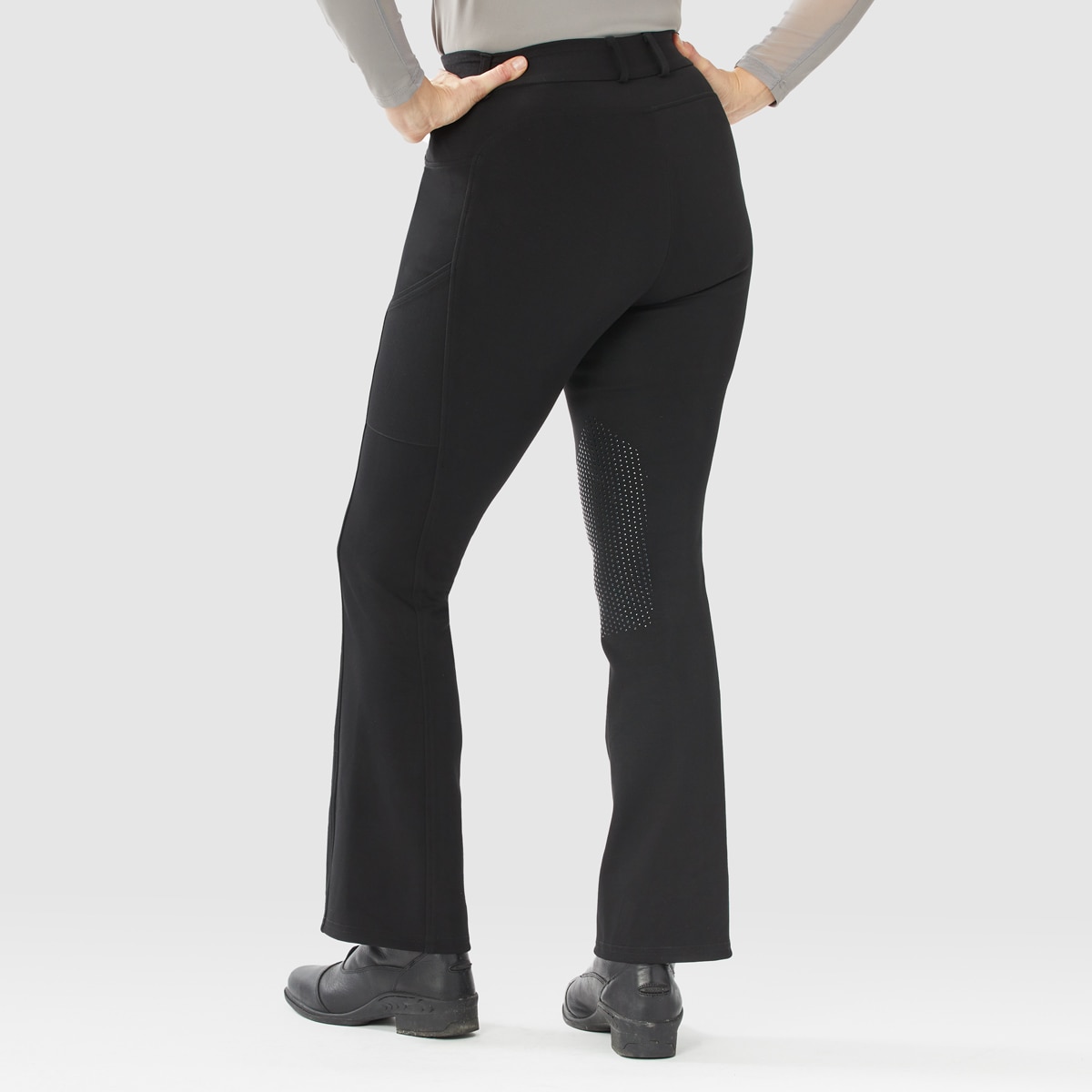 Piper Knit Everyday High-Rise Boot Cut Breeches by SmartPak - Knee Patch - Image 4