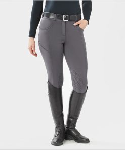 Piper Knit Everyday Mid-Rise Breeches by SmartPak - Knee Patch