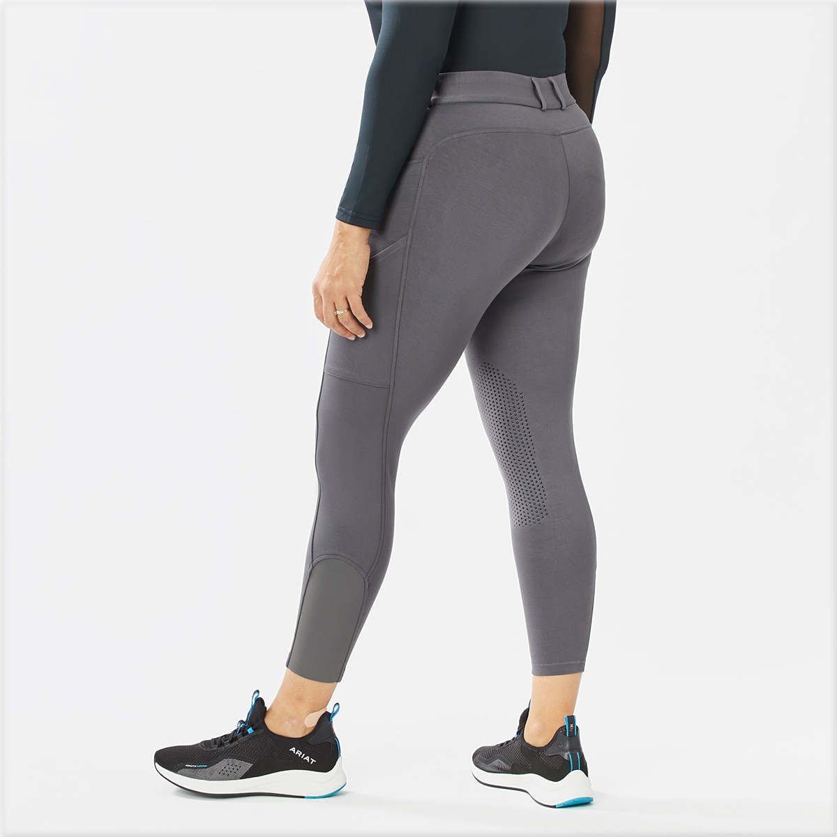 Piper Knit Everyday Mid-Rise Breeches by SmartPak - Knee Patch - Image 4