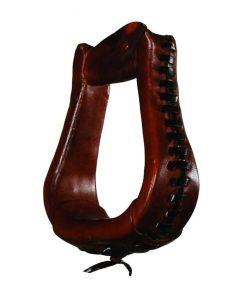 Circle Y Leather Laced Stirrup 3 Walnut
