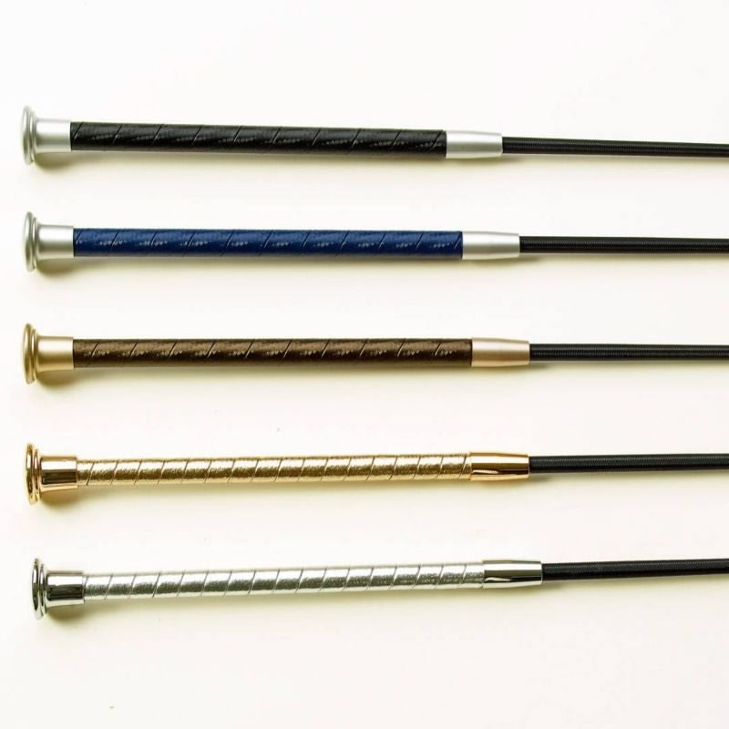 EquiStar PVC Leather Grip Dressage Whip 39 Black M - Image 2