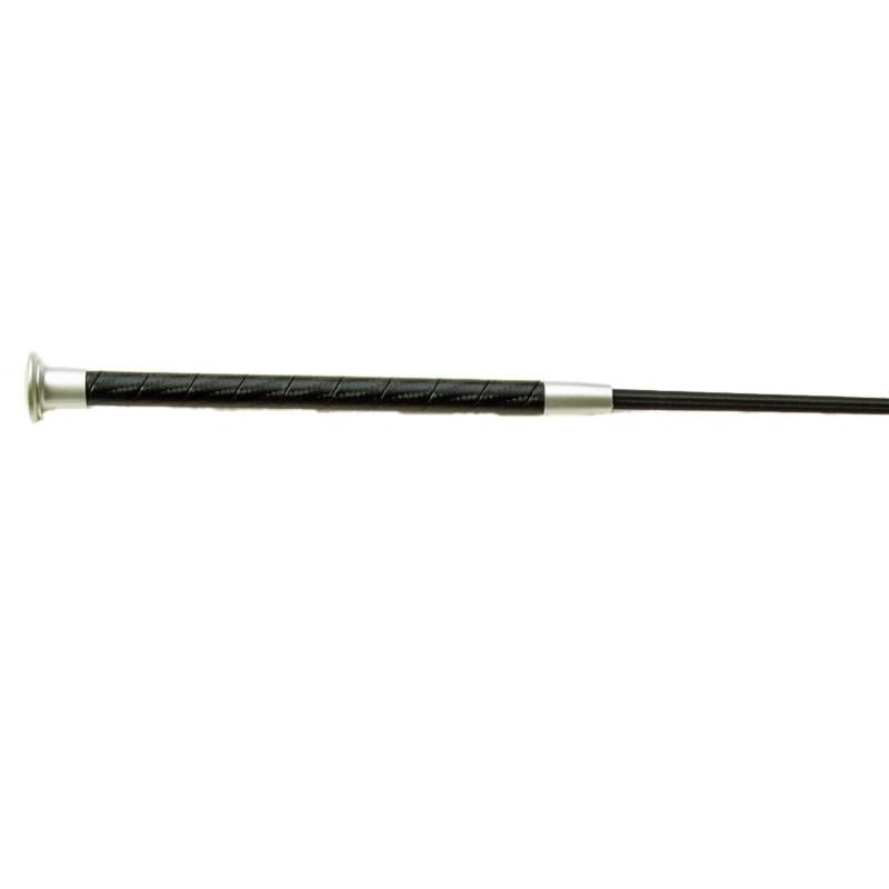 EquiStar PVC Leather Grip Dressage Whip 39 Black M