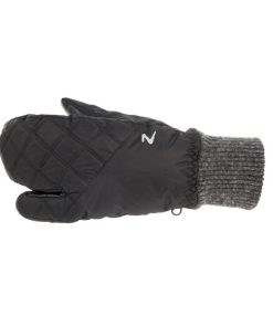 HorZe Padded 3-Finger Winter Mittens 6 Black