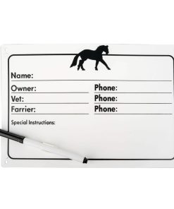 Gatsby Horse Name Plate with White Board