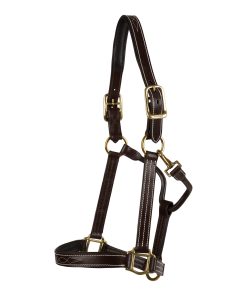 Alternative view of Huntley Fancy StitchLeather Pad Halter Full Havana