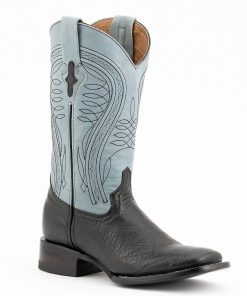 Ferrini Mens Smooth Ostrich Sq Toe Boots