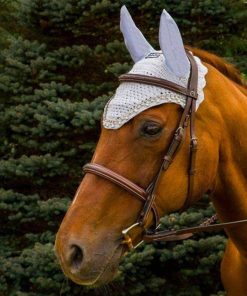 Equine Couture Fly Bonnet with Pearls and Crystals