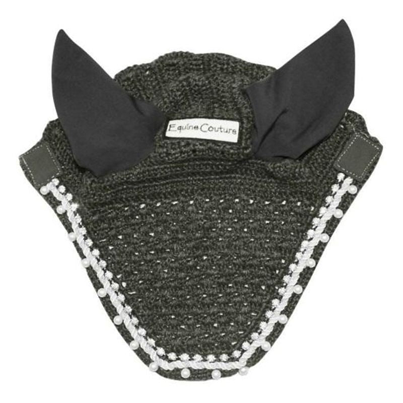 Equine Couture Fly Bonnet with Pearls and Crystals - Image 4