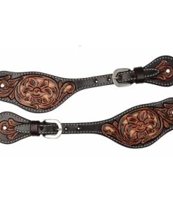 Circle Y Multi Filigree Browband Spur Strap Med/Dk