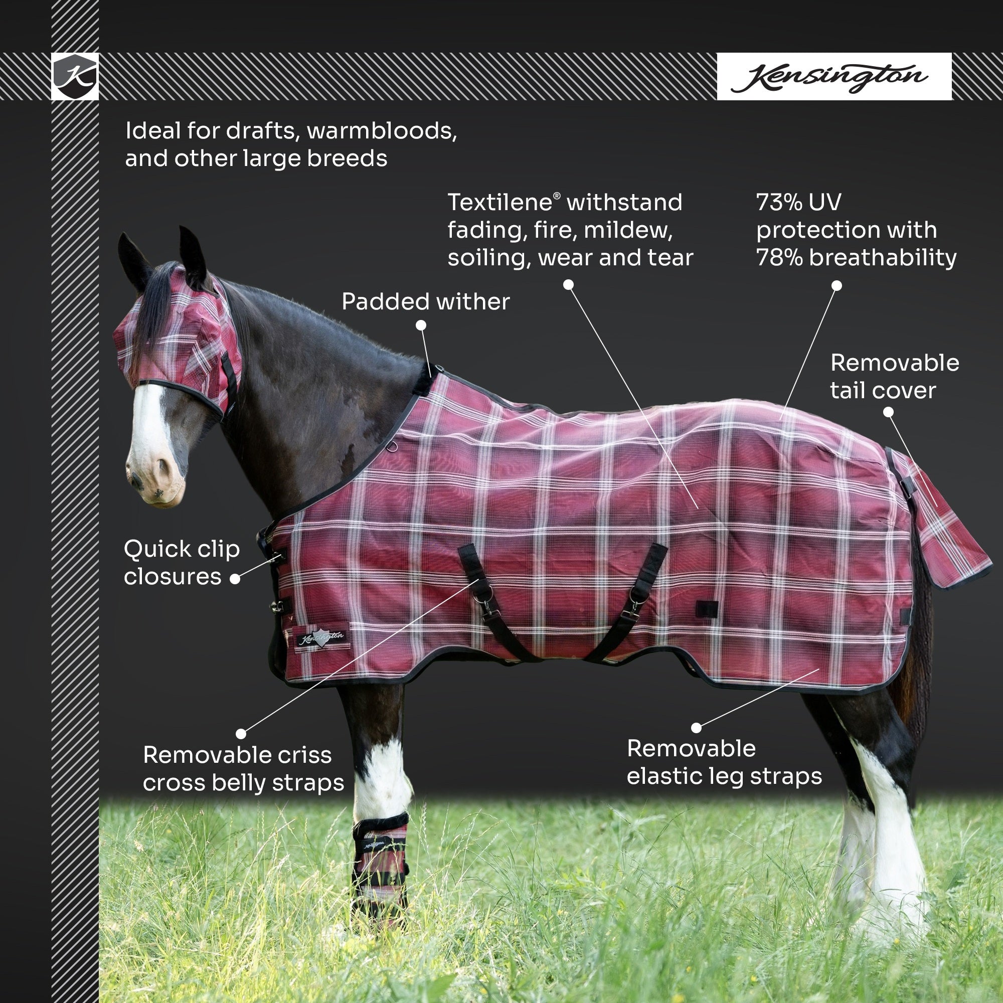 Kensington 73% UV Draft Protective Fly Sheet - Image 3