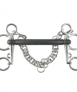 Horze Rubber Mullen Mouth Pelham Bit