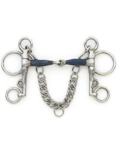 Blue Steel Jointed Tom Thumb Pelham Bit
