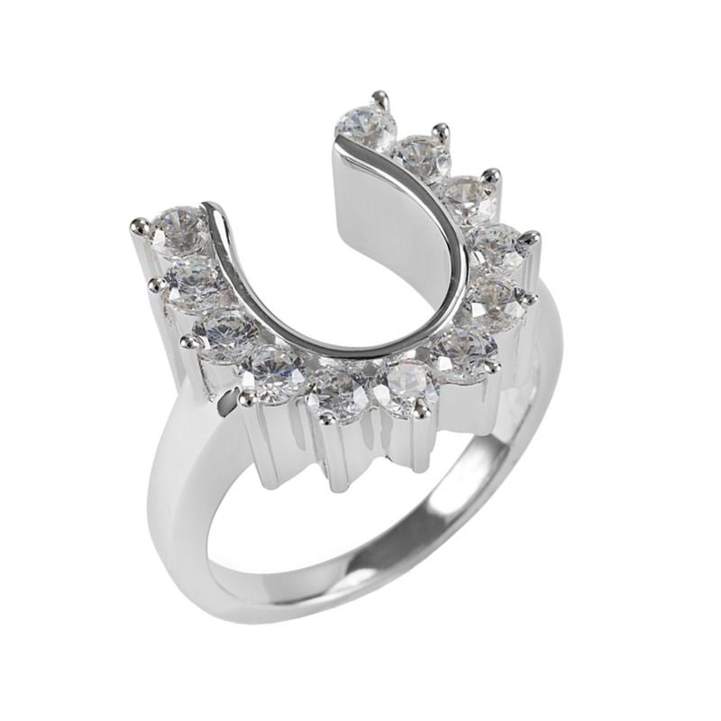 Kelly Herd Outside Set Horseshoe Ring