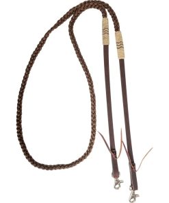 Cashel Braided Rawhide Buttons Roping Rein