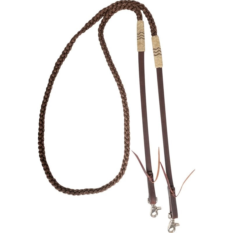 Cashel Braided Rawhide Buttons Roping Rein