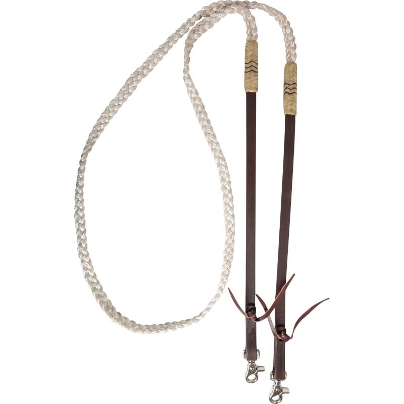 Cashel Braided Rawhide Buttons Roping Rein - Image 2