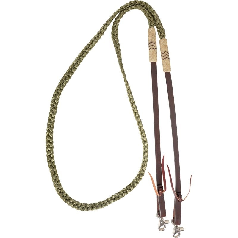 Cashel Braided Rawhide Buttons Roping Rein - Image 3