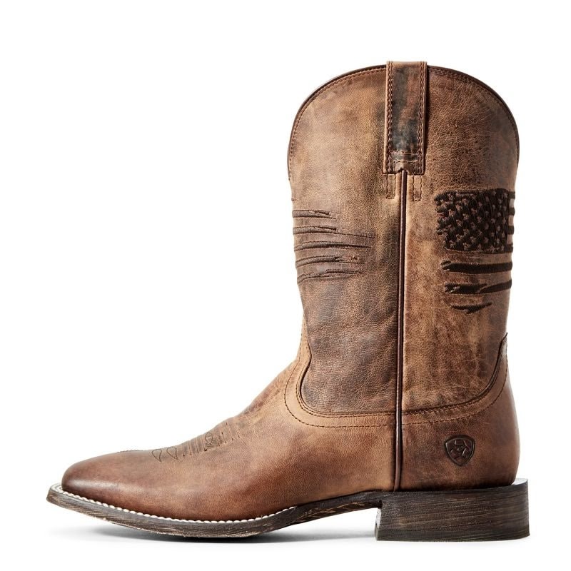 Ariat Mens Circuit Patriot Sq Toe Tan Boots - Image 3