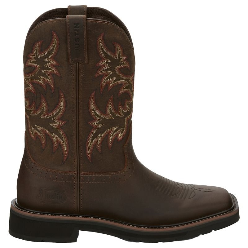 Justin Mens Stampede Sq Rugged Work Boots - Image 3