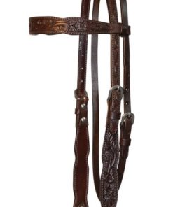 Circle Y Shaped Floral Brow Headstall
