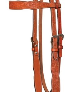 Alternative view of Circle Y Shaped Floral Brow Headstall