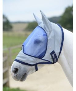 Bucas Buzz Off Deluxe Fly Mask With Ears Large Sil