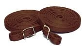 Alternative view of Fabtron Doubled Nylon Split Reins 7FT Red