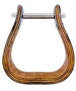 Equi-Sky Stainless Steel Cover Wooden Stirrups
