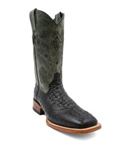 Ferrini Mens Print Crocodile Sq Toe Boots