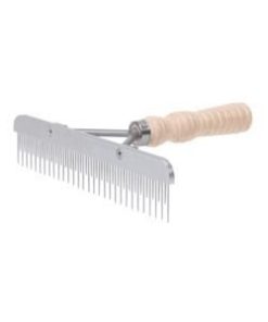Fluffer Comb with Wood Handle/SS Replace Blade