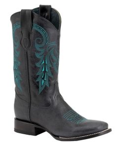 Ferrini Mens Blaze Black Sq Toe Boots