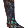 Ferrini Ladies Patchwork Square Toe Boots