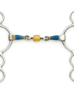Centaur SS 3 Ring Gag With Loose Copper Roller Disks