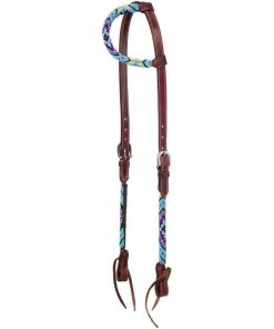 Alternative view of Beaded Red Diamond One Ear Headstall