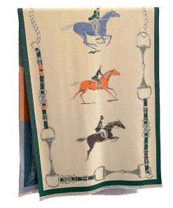 AWST Hunter Horses Acrylic Cashmere Scarf