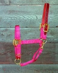 Adjustable Halter with Leather Crown Yearling Blk - Image 9