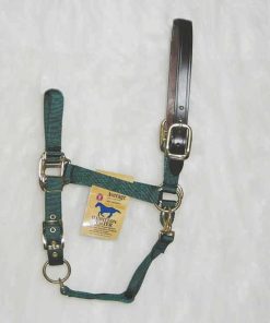 Alternative view of Adjustable Halter with Leather Crown Yearling Blk