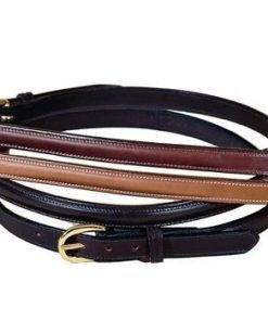 3/4In Raised Leather Belt With Sewn Buckle 24 Brn