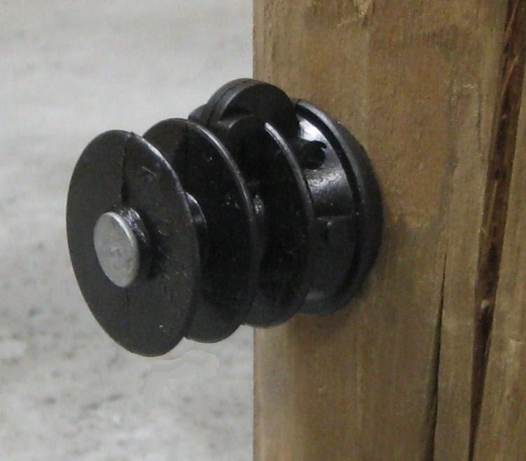 Dare Products Wood Post Elfin Insulators 25Pk Blk - Image 2