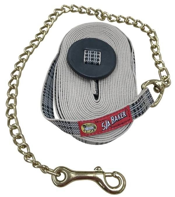 Baker Lunge Line With 30In Brass Plated Chain