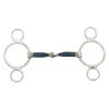 Blue Steel Jointed 2-Ring Gag Bit