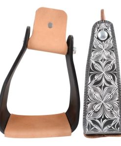 Cashel 3in x 5.5in Slanted Engraved Stirrups
