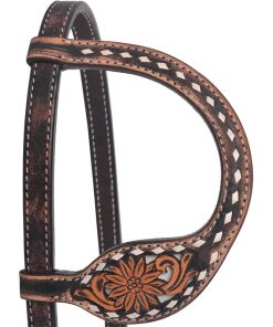 Alternative view of Circle Y White Daisy Filigree One Ear Headstall
