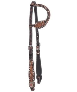 Circle Y White Daisy Filigree One Ear Headstall