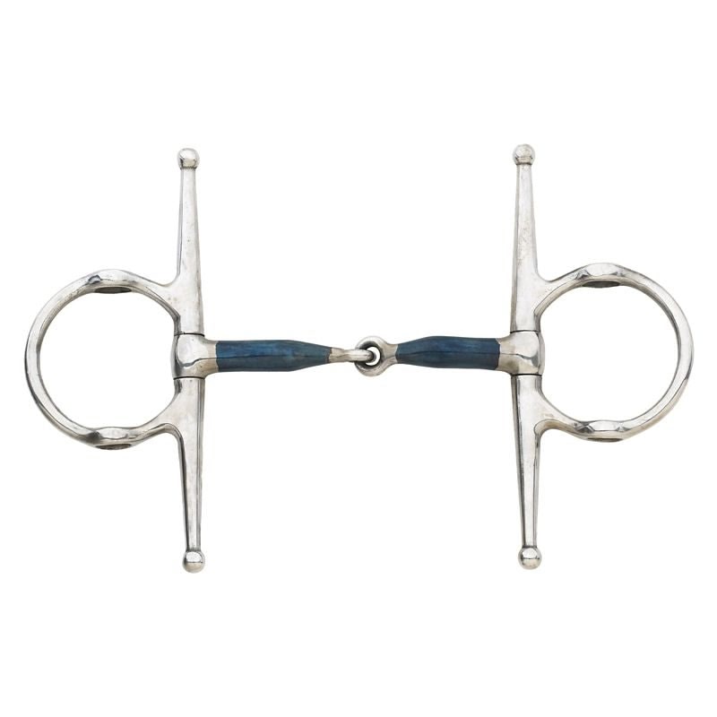 Blue Steel Jointed Full Cheek Gag Bit