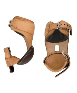 Cowboy Tack Skid Boots With Buckle Tan Sold As Pair