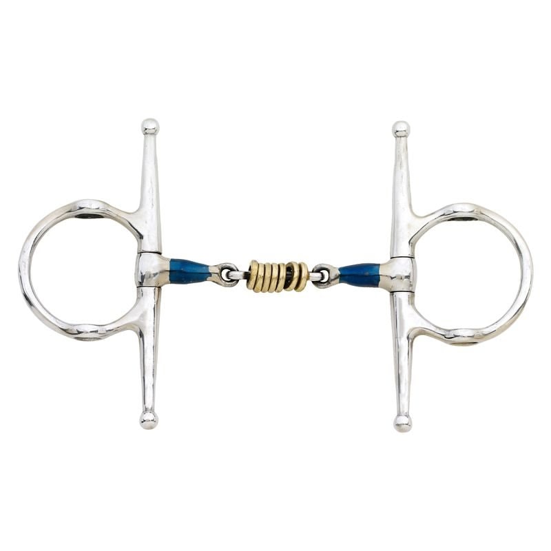 Blue Steel Full Cheek Bit with Brass Rollers