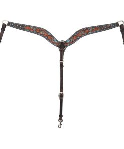 Circle Y Bronco Blue Texas Flower Breast Collar