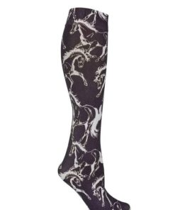 AWST Intl Ladies Lila Linear Horse Socks